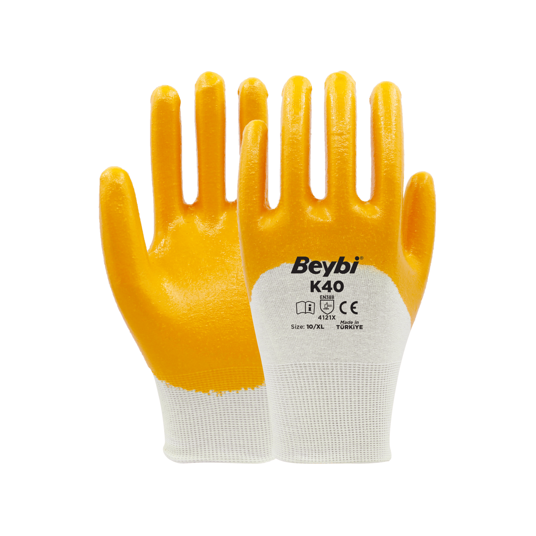 Beybi K40 Pamuk Astarlı Likralı Örme Eldiven Sarı No 09