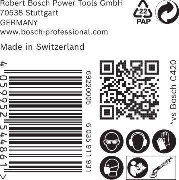 Bosch Expert Zımpara Kağıdı C470 125M 80 Kum 19 Delikli 25 Li Paket - 2608901148