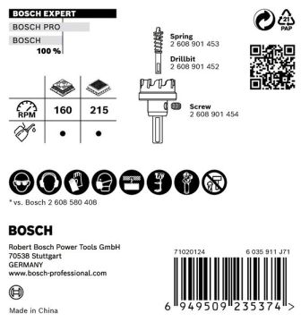Bosch Delik Açma Testeresi Expert Carbide Metal 75 mm - 2608901444