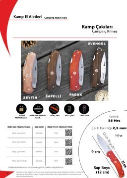 Işık Camping Buschcraft Çakı Zeytin