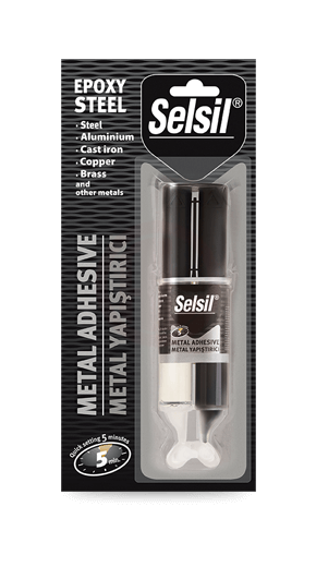 Selsil Epoksi Metal Yapıştırıcı Enjektör 5 Dk 28 Gr