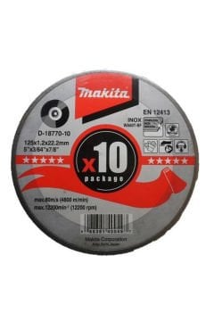 Makita Flex Inox Kesme Diski Düz 125X1,2 Mm (Wa60T) (10 Adet) (D-18770-10)