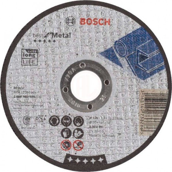 Bosch Kesme Diski Standard For Metal Düz 125x22,23x2,5 mm (A 30 S BF) - 2608603166