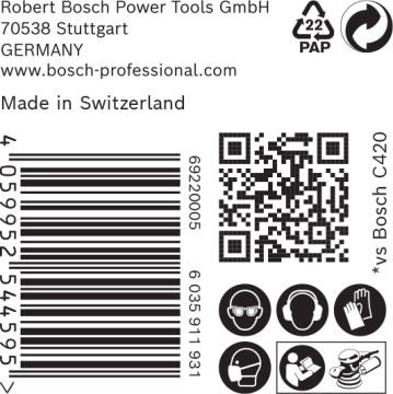 Bosch Expert Zımpara Kağıdı C470 125 Mm 220 Kum 8 Delikli 50 Li Paket - 2608901121