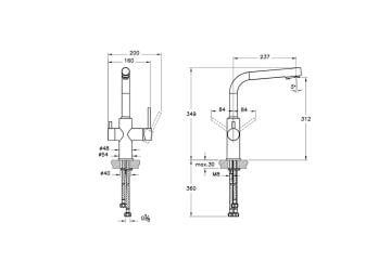 Artema Masterline Splıt Dual Flow Eviye Bataryası