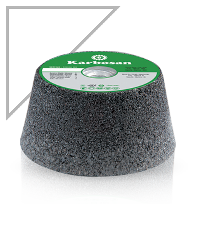 Karbosan Çanak Taşlama Taşı T11 Konik 100x50xM14 mm SC 24 L5 BB 24 Kum - KAR914220