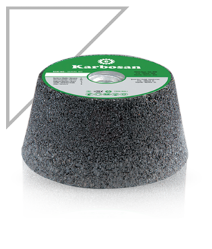 Karbosan Çanak Taşlama Taşı T11 Konik 100x50xM14 mm SC 24 L5 BB 24 Kum - KAR914220