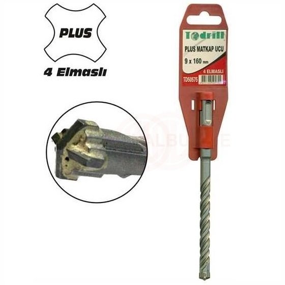 Todrill TD50569 SDS-Plus 4 Elmaslı Matkap Uç 8x210 mm