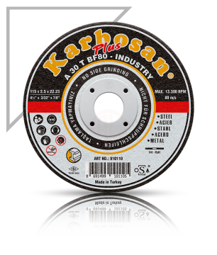 Karbosan Endüstriyel Metal Plus Kesme Disk T41 Düz 125x2,5x22,23 mm A 30 T BF80 - KAR910120