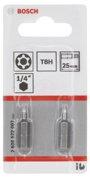 Bosch Vidalama Ucu Extra Hard T8Hx25 mm (2 Adet) - 2608522007