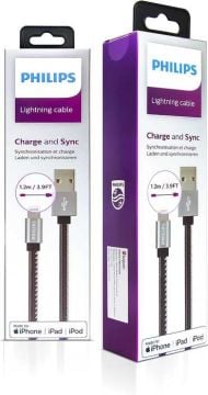 PHILIPS DLC2508B 1.2M LIGHTNING ÖRME MFI USB KABLO