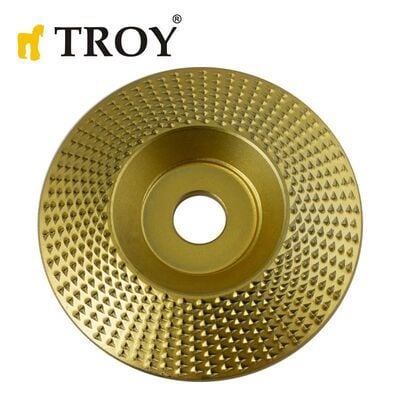 TROY 25072 Avuç Taşlamalar için Ahşap Törpü Diski, Konik