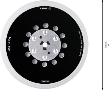 Bosch Zımpara Tabanı Çok Delikli 150 mm Yumuşak (GEX 40-150) - 2608900006