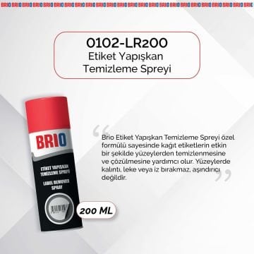 Brio Etiket Yapışkan Temizleme Spreyi Etiket Sökücü Sprey 200 Ml