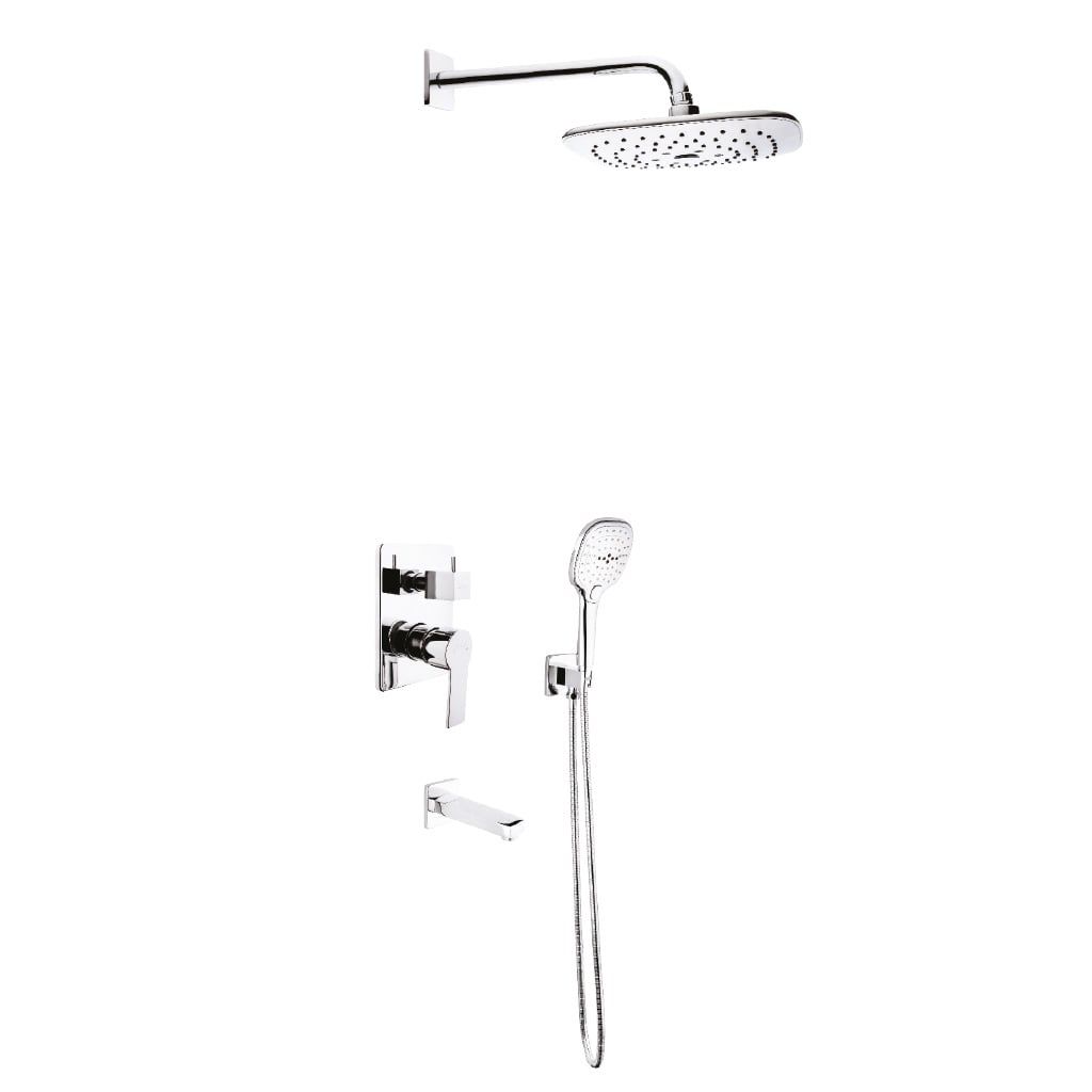 Kas Fione 3 Yollu Kumanda Kont. Ankastre Duş Takımı - Kare