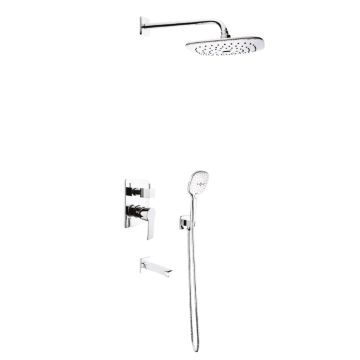 Kas Fione 3 Yollu Kumanda Kont. Ankastre Duş Takımı - Kare