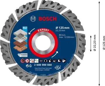 Bosch Elmas Kesme Diski Expert BFUni+Metal 125x22,23 mm - 2608900660