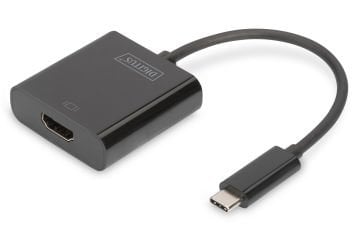Assmann Digitus Usb 3.1 (Gen. 1) (Usb Tip C) Hdmı Grafik Adaptörü Giriş: 1 X Usb Tip C Erkek (Bilgisayar Bağlantısı İçin) Çıkış: 1 X Hdmı A (19 Pin) Dişi (Ultra Hd, 4K, 3840 X 2160P@30Hz) Plastik