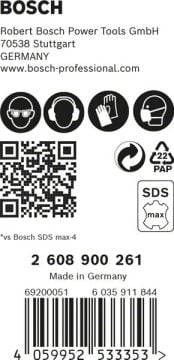 Bosch Kırıcı Delici Uç SDS-Max-8X Expert 16x340 mm (5 Adet) - 2608900261