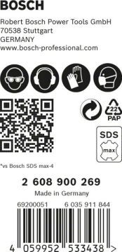 Bosch Kırıcı Delici Uç SDS-Max-8X Expert 25x520 mm (5 Adet) - 2608900269
