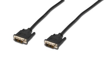 Assmann Dvı-D Bağlantı Kablosu, Dvı-D (18+1) Erkek - Dvı-D (18+1) Erkek, 2X Ferrite Kömürlü, 2 Mt, Ul, Awg 28, Siyah