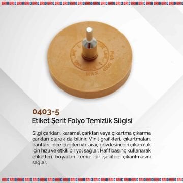 Brio Etiket Serit Folyo Temizlik Silgisi