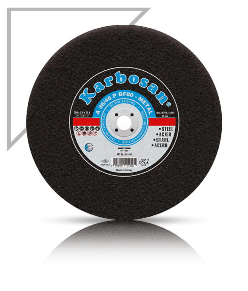 Karbosan Metal Sabit Tezgah Kesme Disk T41 Düz 300x3,0x30 mm A 30/36 P BF80 - KAR910850