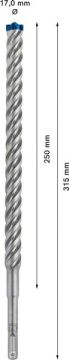 Bosch Kırıcı Delici Uç SDS-Plus-7X Expert 17x315 mm (1 Adet) - 2608900137