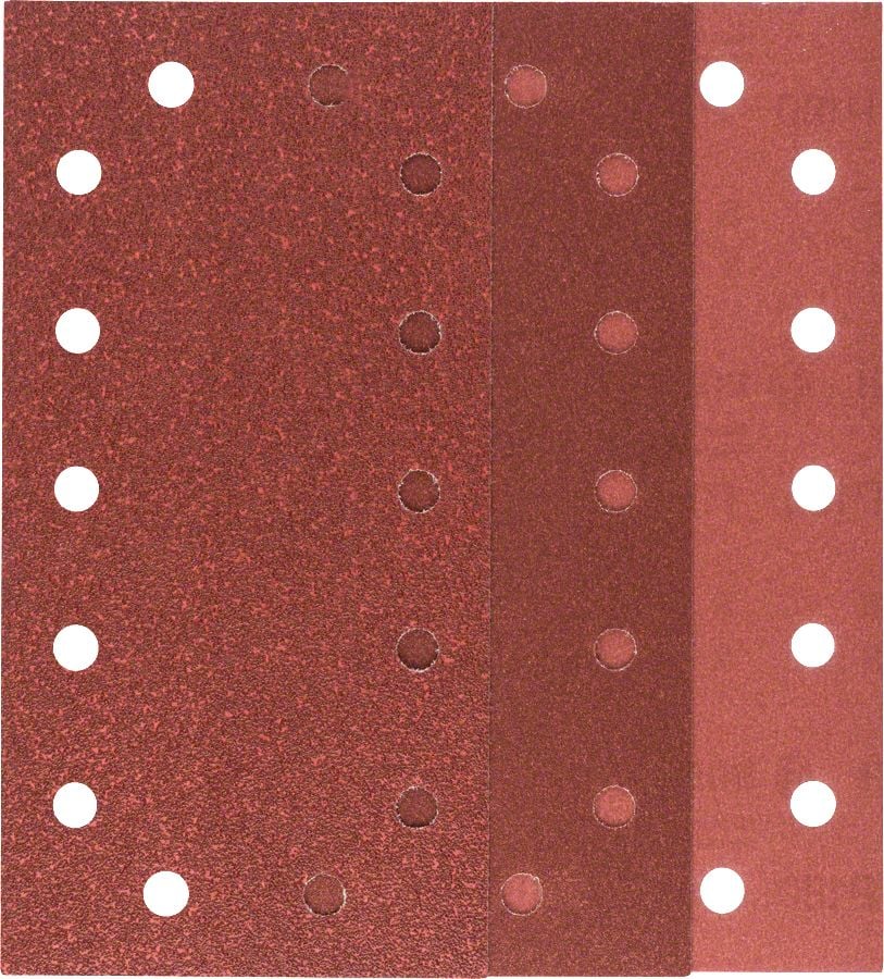 Bosch Titreşimli Zımpara Kağıdı 14 Delik 115x230 mm Set (10 Parça) - 2609256B25