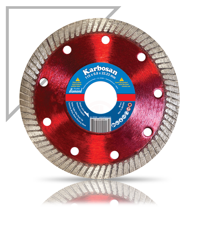 Karbosan İnce Segmentli Elmas Kesici Normal 115x0,8x22,23 mm - KAR912048