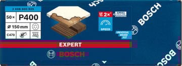 Bosch Expert Zımpara Kağıdı C470 150 M 400 Kum 6 Delikli 50 Li Paket - 2608900925