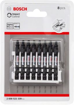 Bosch Vidalama Ucu Çift Taraflı Impact Control T20-T20x65 mm (8 Adet) - 2608522339