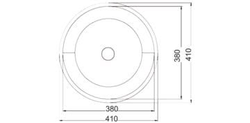 Artenova Tezgah Altı Eviye Mat Daire Eviye Ø380 Mm (D38) (0,60X185 Mm)