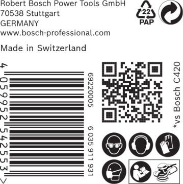 Bosch Expert Zımpara Kağıdı C470 150 M 40 Kum 6 Delikli 50 Li Paket - 2608900917