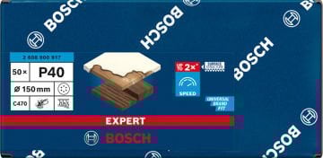 Bosch Expert Zımpara Kağıdı C470 150 M 40 Kum 6 Delikli 50 Li Paket - 2608900917