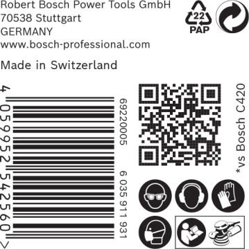 Bosch Expert Zımpara Kağıdı C470 150 M 60 Kum 6 Delikli 50 Li Paket - 2608900918