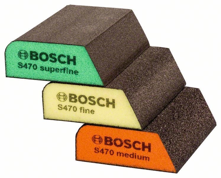 Bosch Sünger Zımpara S470 Best For Profile Set (3 Parça M+F+SF) - 2608621252