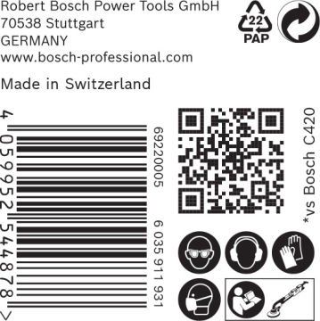 Bosch Expert Zımpara Kağıdı C470 225 M 100 Kum 19 Delikli 25 Li Paket - 2608901149