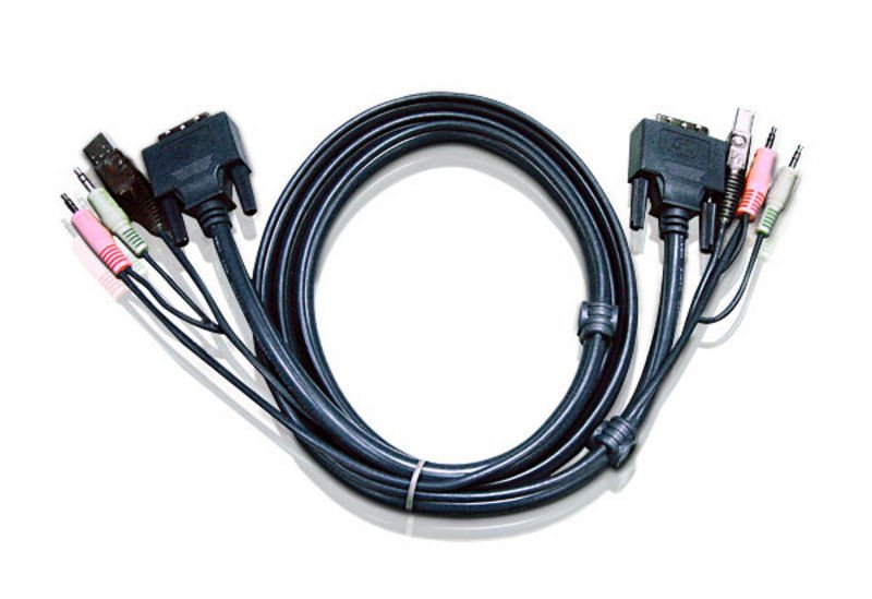 Aten Usb Dvı-D Dual Link Desktop Kvmp Switch Kablosu, 5 Mt