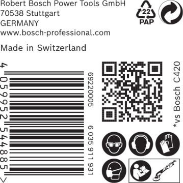 Bosch Expert Zımpara Kağıdı C470 225 M 120 Kum 19 Delikli 25 Li Paket - 2608901150
