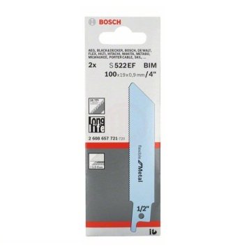 Bosch Panter Testere Bıçağı Flexible For Metal S 522 EF 100 mm (2 Adet) - 2608657721
