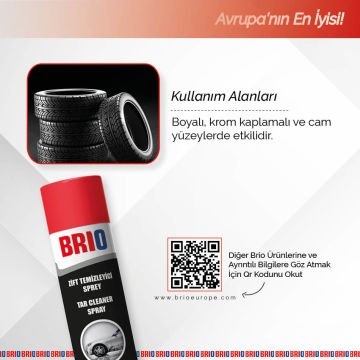Brio Zift, Kir, Yağ ve Katran Temizleyici Sprey 400 Ml