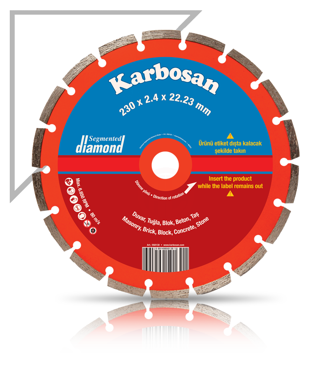 Karbosan Segmentli Elmas Kesici Normal 230x2,4x22,23 mm - KAR950130