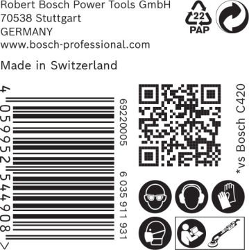 Bosch Expert Zımpara Kağıdı C470 225 M 180 Kum 19 Delikli 25 Li Paket - 2608901152