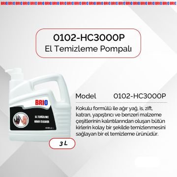 Brio El Temizleme Pastası 3000 Ml Pompalı