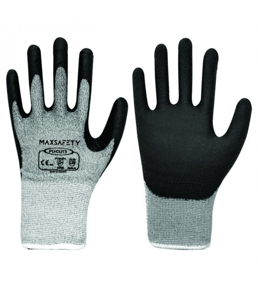 Maxsafety Kesilmez İş Eldiveni Poliüretan Pu-Cut3 No 10
