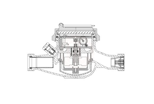 Klepsan Kuru Tip Çok Hüzmeli Soğuk Su Sayacı 3/4 190 mm 2,5m3/h - KVS2K