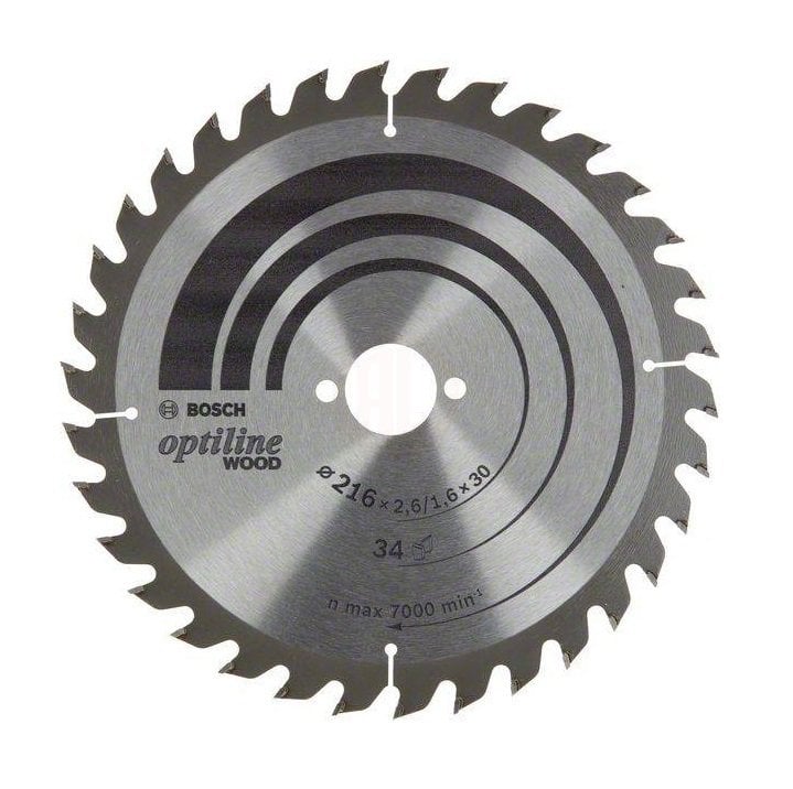 Bosch Daire Testere Bıçağı Optiline Wood 216x30 mm 34 Diş - 2608838409