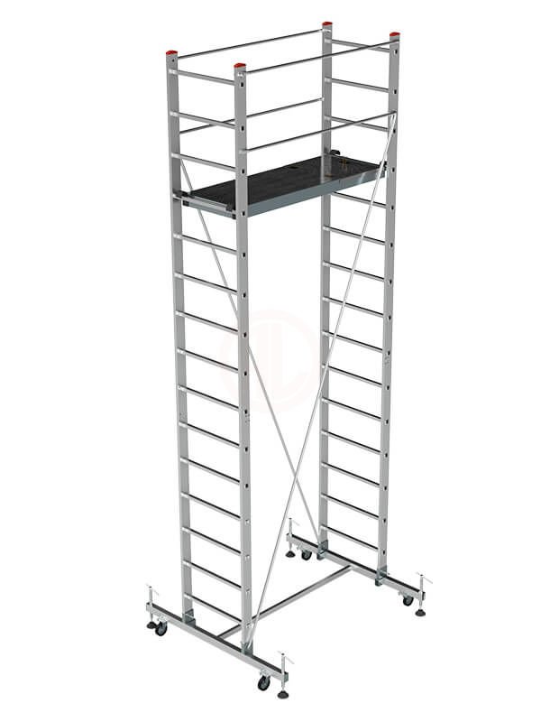 Saraylı Alüminyum İskele Merdiven Tekli 1x2,5 Mt 247 Cm