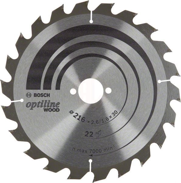 Bosch Daire Testere Bıçağı Optiline Wood 216x30 mm 22 Diş - 2608838410
